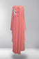 Lara Batwing Abaya - Coral Blush