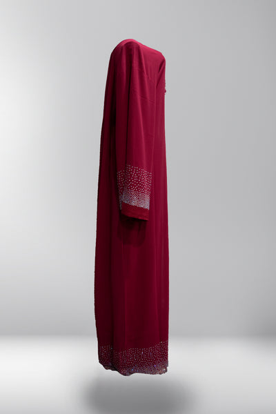 Ajwa Closed Abaya - Scarlet Red