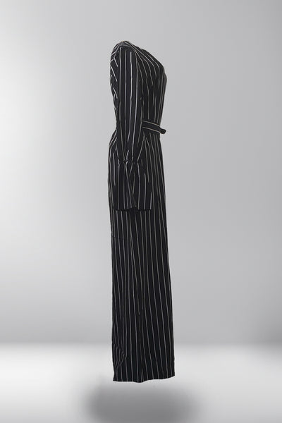 Aaliyah Pinstripe Dress - Midnight Maverick