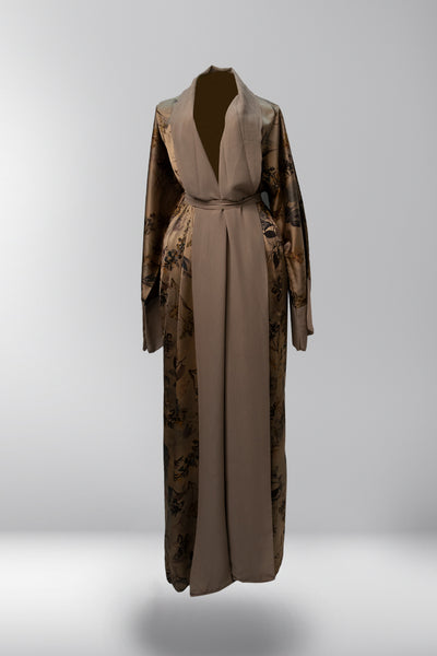 Aayah Belted Satin Kimono