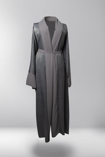 Zam Zam Open Abaya - Silver Lining