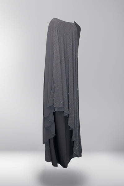 Lana Closed Abaya - Warm Graphite